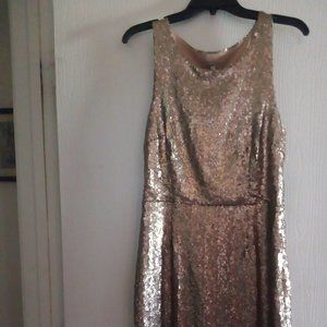 Gold sequin dress